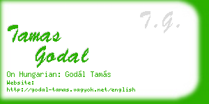 tamas godal business card